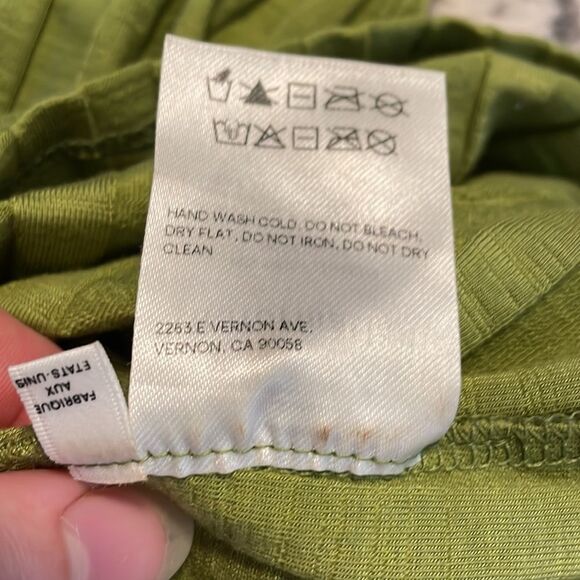 Reformation Mel Ribbed Mini Dress Avocado XL - Picture 8 of 9